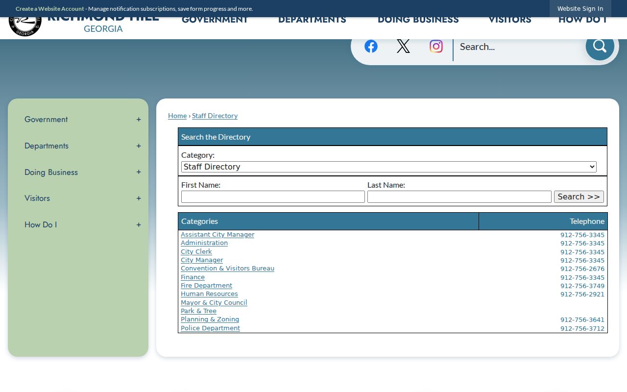 Richmond Hill Municipal Court criminal and traffic record page